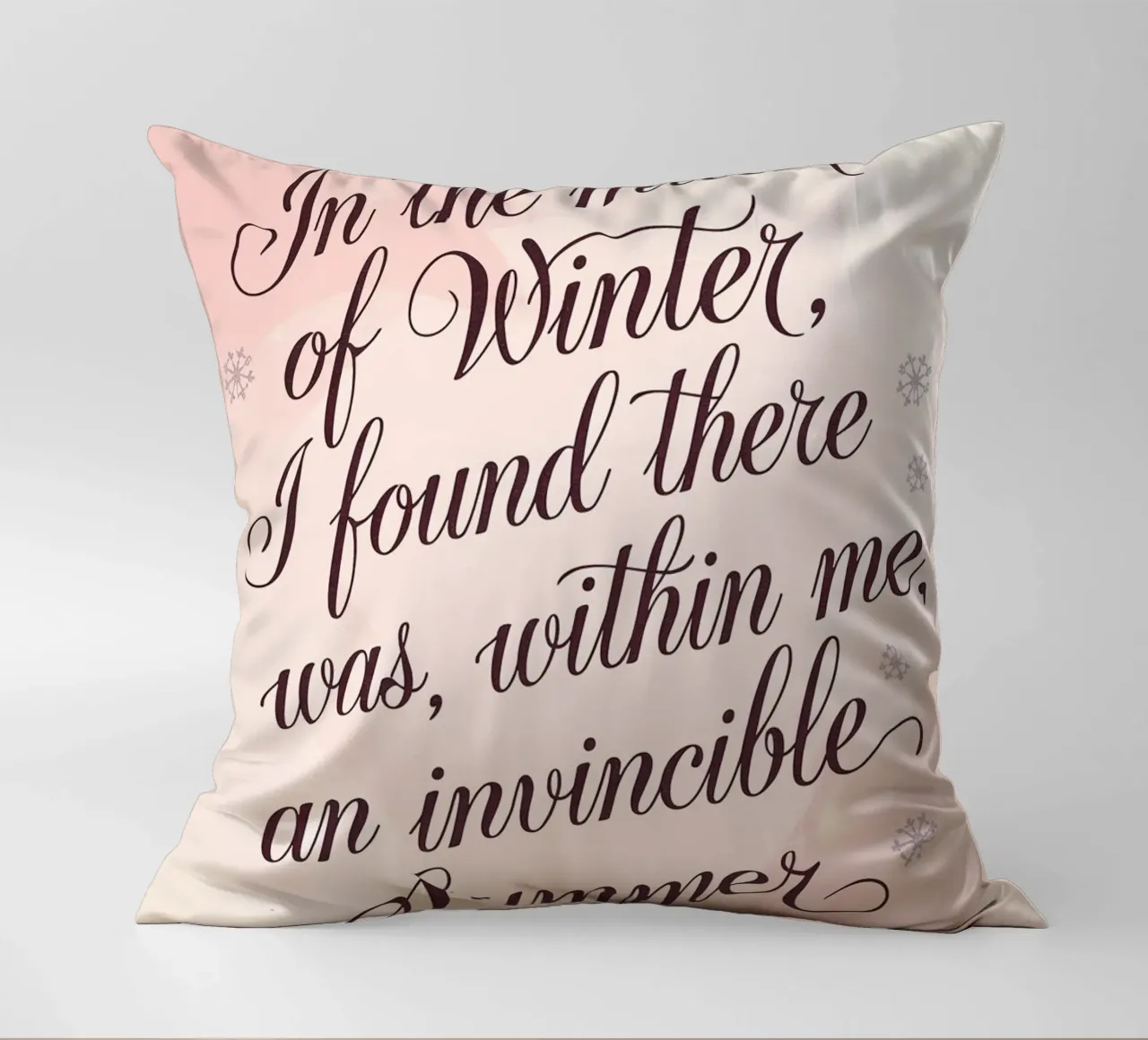 In the midst of Winter, I found there was, within me, an in decorative cushion by logic
