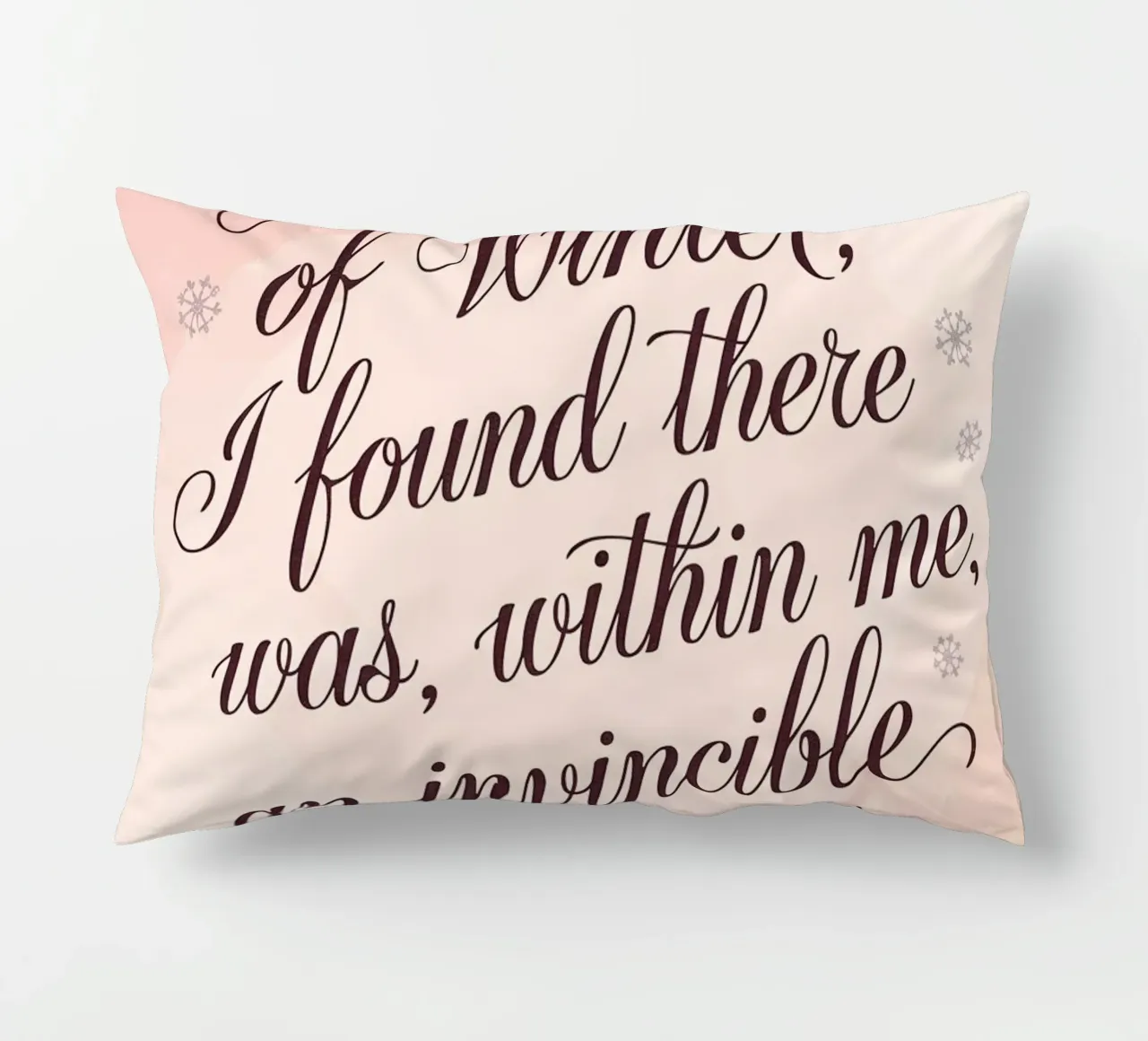 In the midst of Winter, I found there was, within me, an in decorative cushion by logic