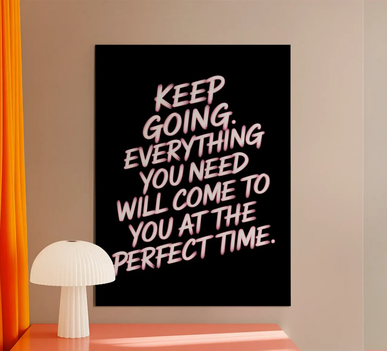 Proseguite. Tutto ciò di cui avete bisogno vi arriverà alla perf poster con telaio in legno da logic