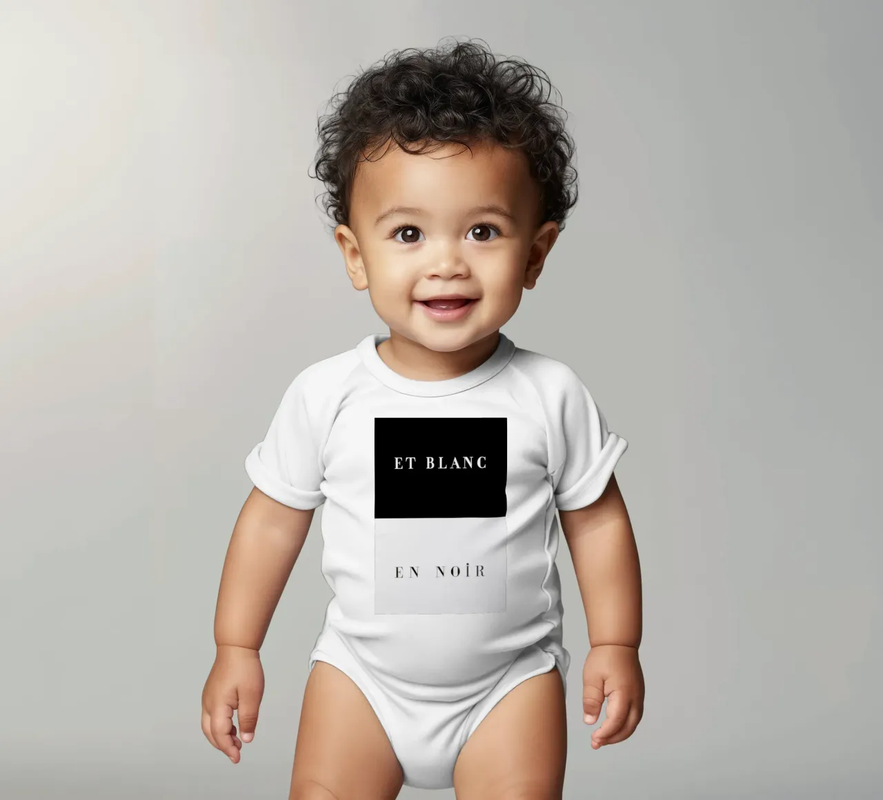 Et blanc en noir body de bebé de Danny Ivan