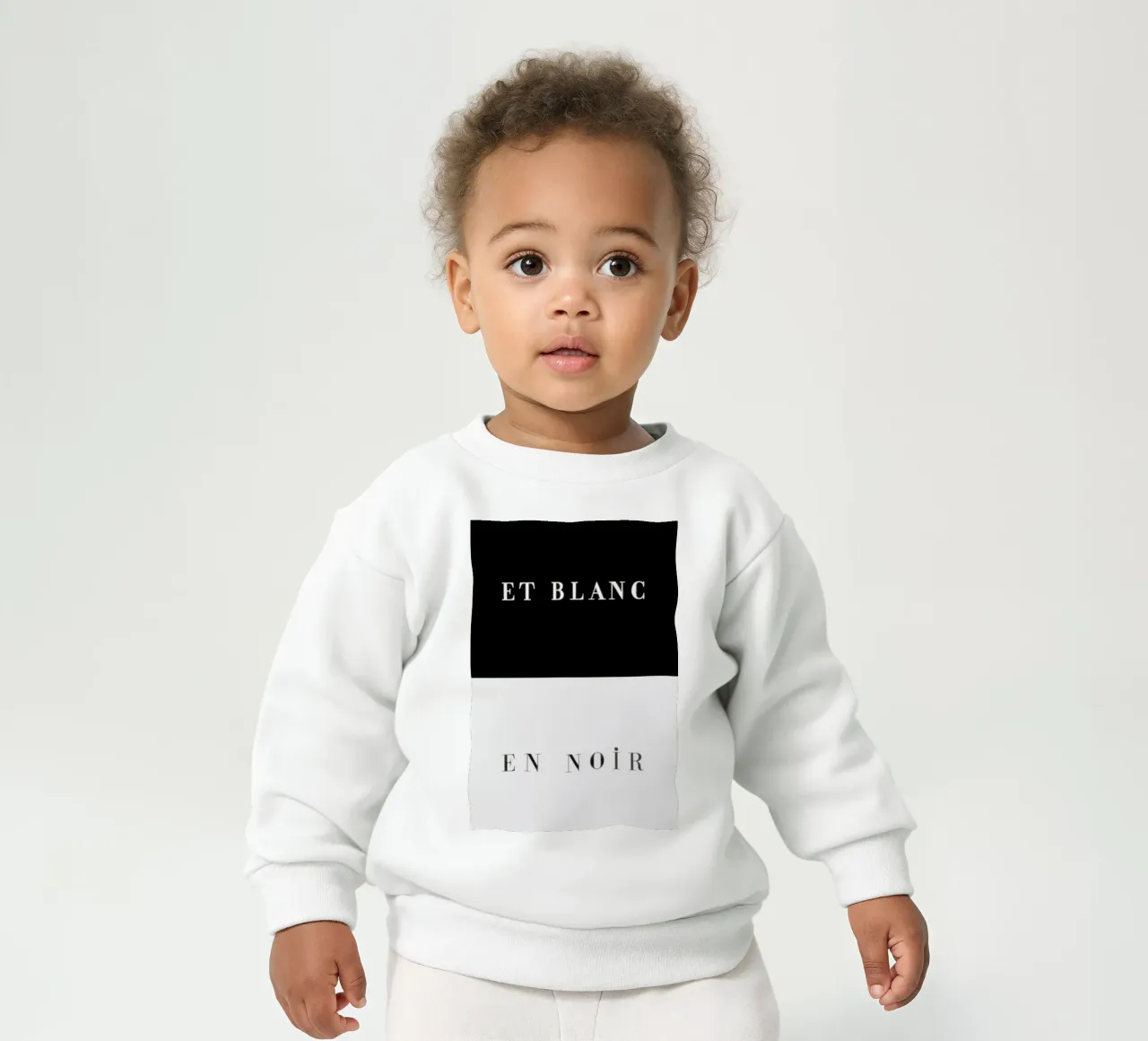 Et blanc en noir sudadera de bebé de Danny Ivan