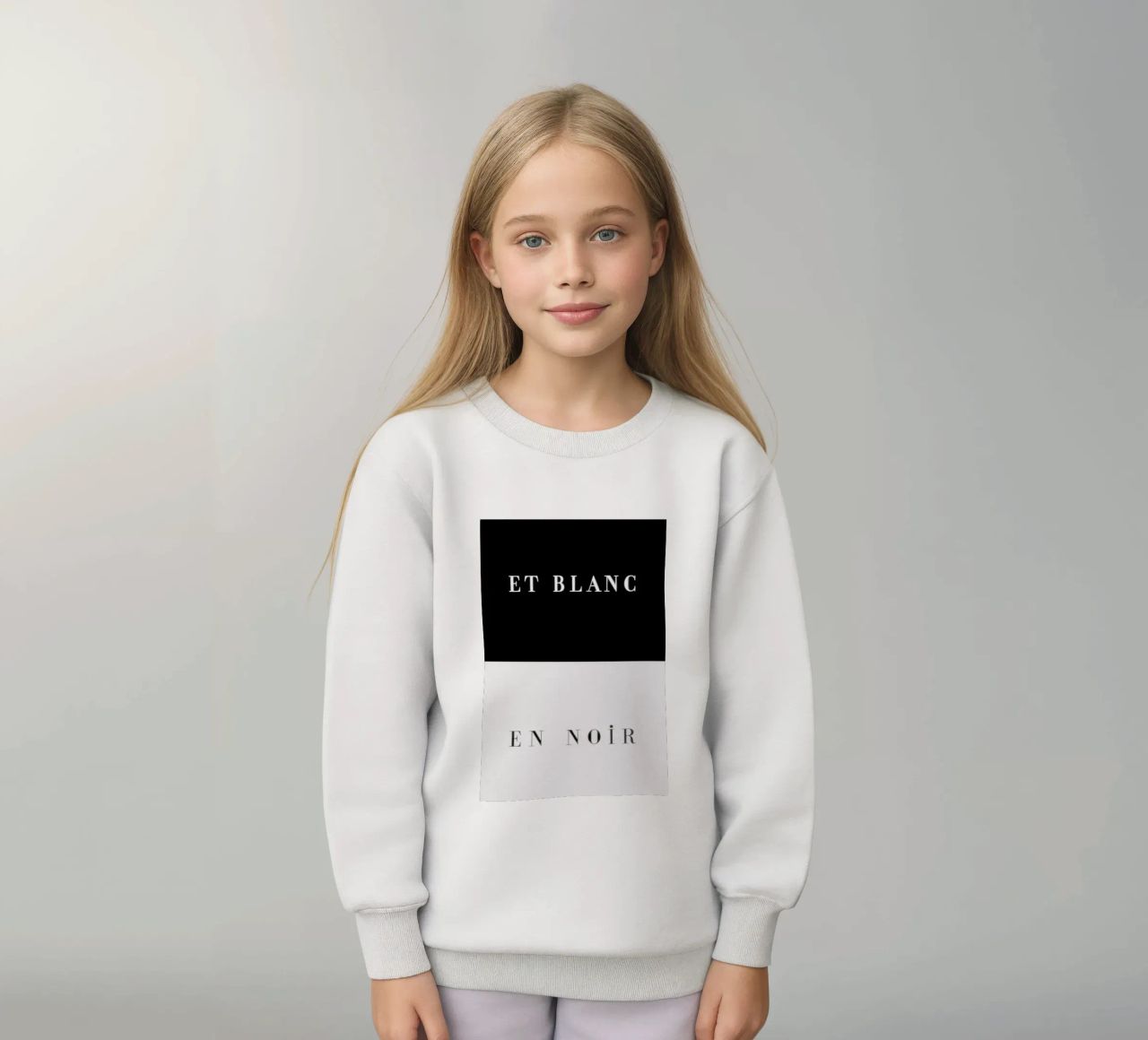 Et blanc en noir felpa bambino da Danny Ivan