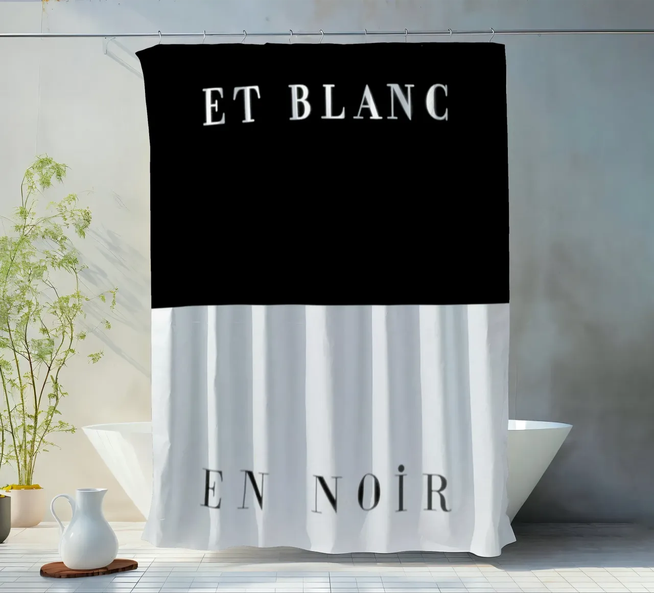Et blanc en noir tenda da doccia da Danny Ivan