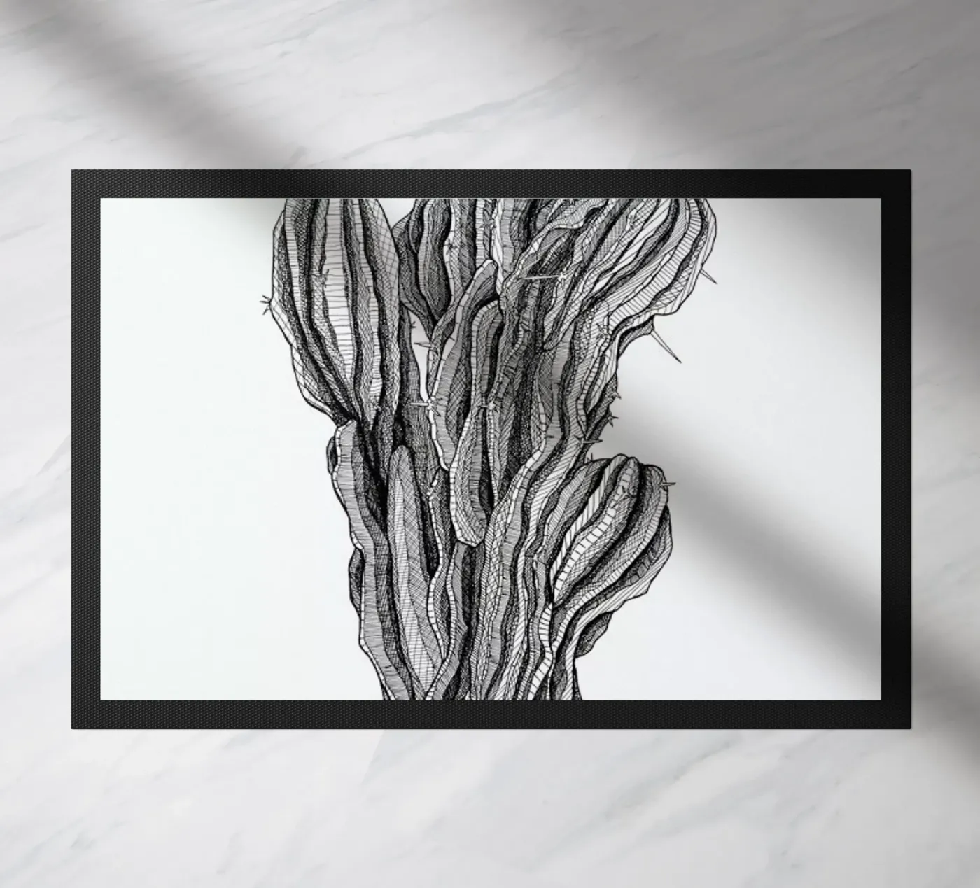 Bush Cactus deurmat van Pen & Ink