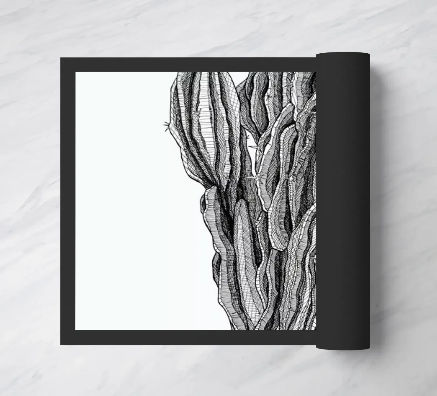 Bush Cactus deurmat van Pen & Ink