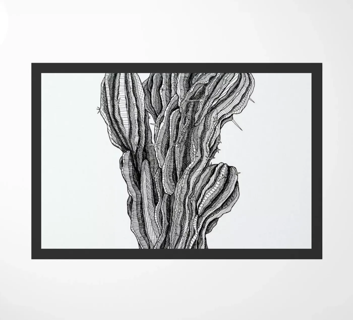 Bush Cactus deurmat van Pen & Ink