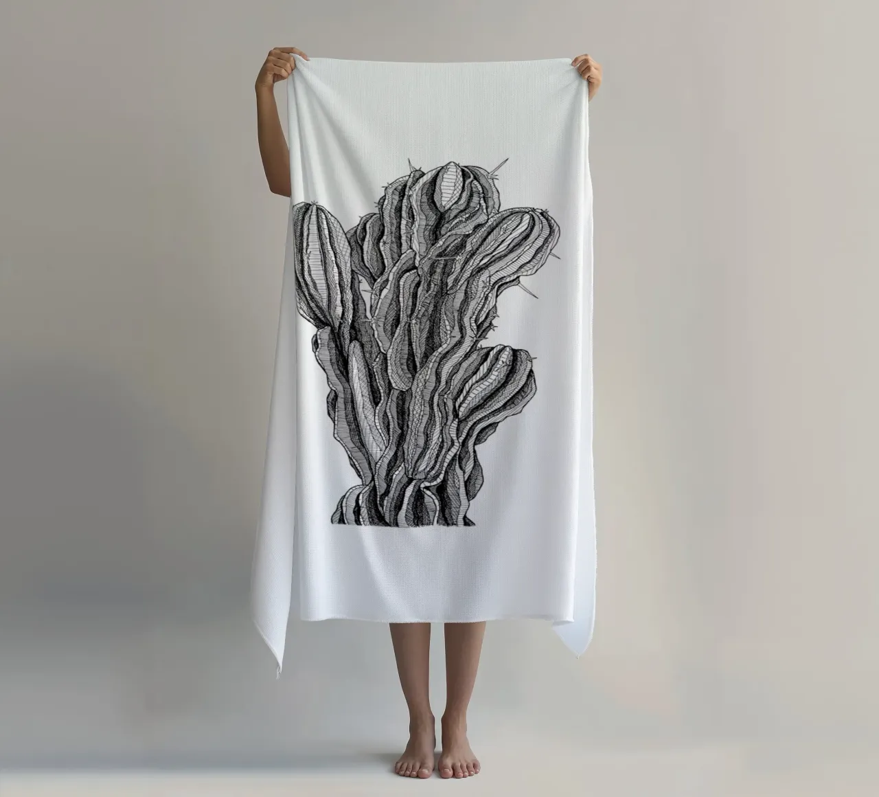Bush Cactus telo mare da Pen & Ink