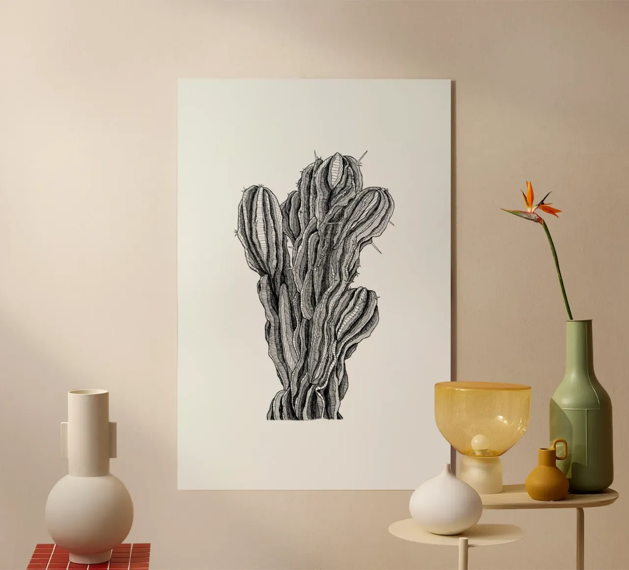 Bush Cactus plexiglass da Pen & Ink