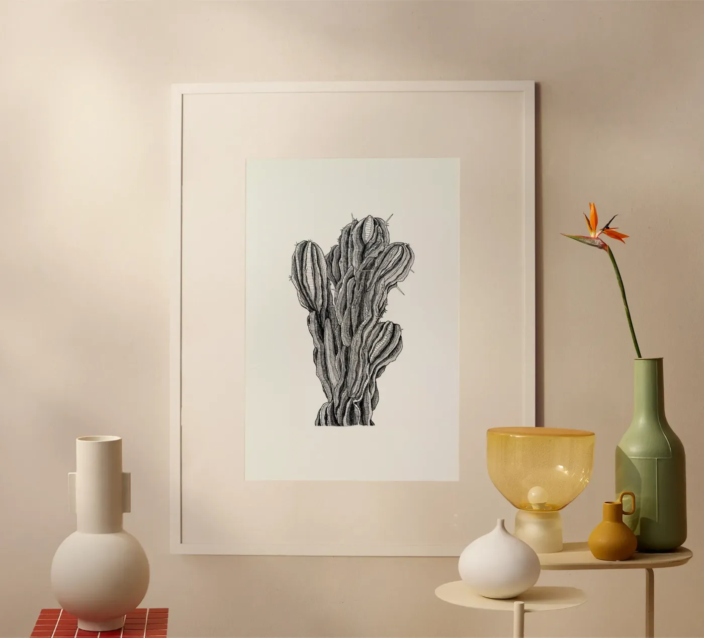 Bush Cactus poster by Pen & Ink