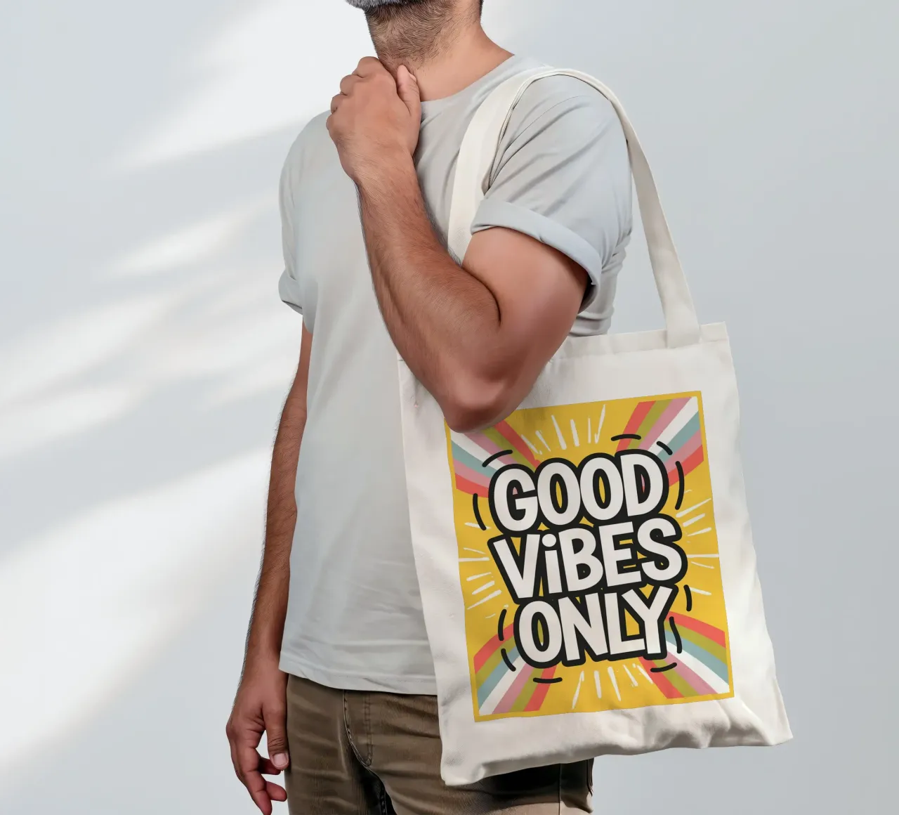 GOOD VIBES ONLY tote bag by logic