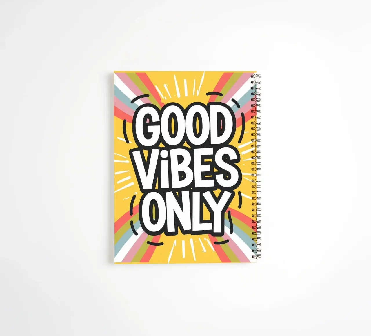 GOOD VIBES ONLY spiral notebook by logic