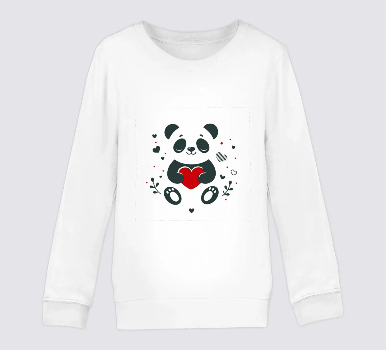 Panda mignon avec un cœur - Affectueux Valentin sweat enfant de namosh