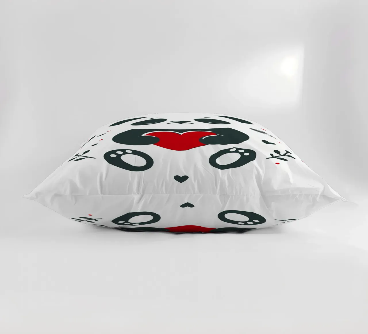 Panda mignon avec un cœur - Affectueux Valentin coussin de namosh