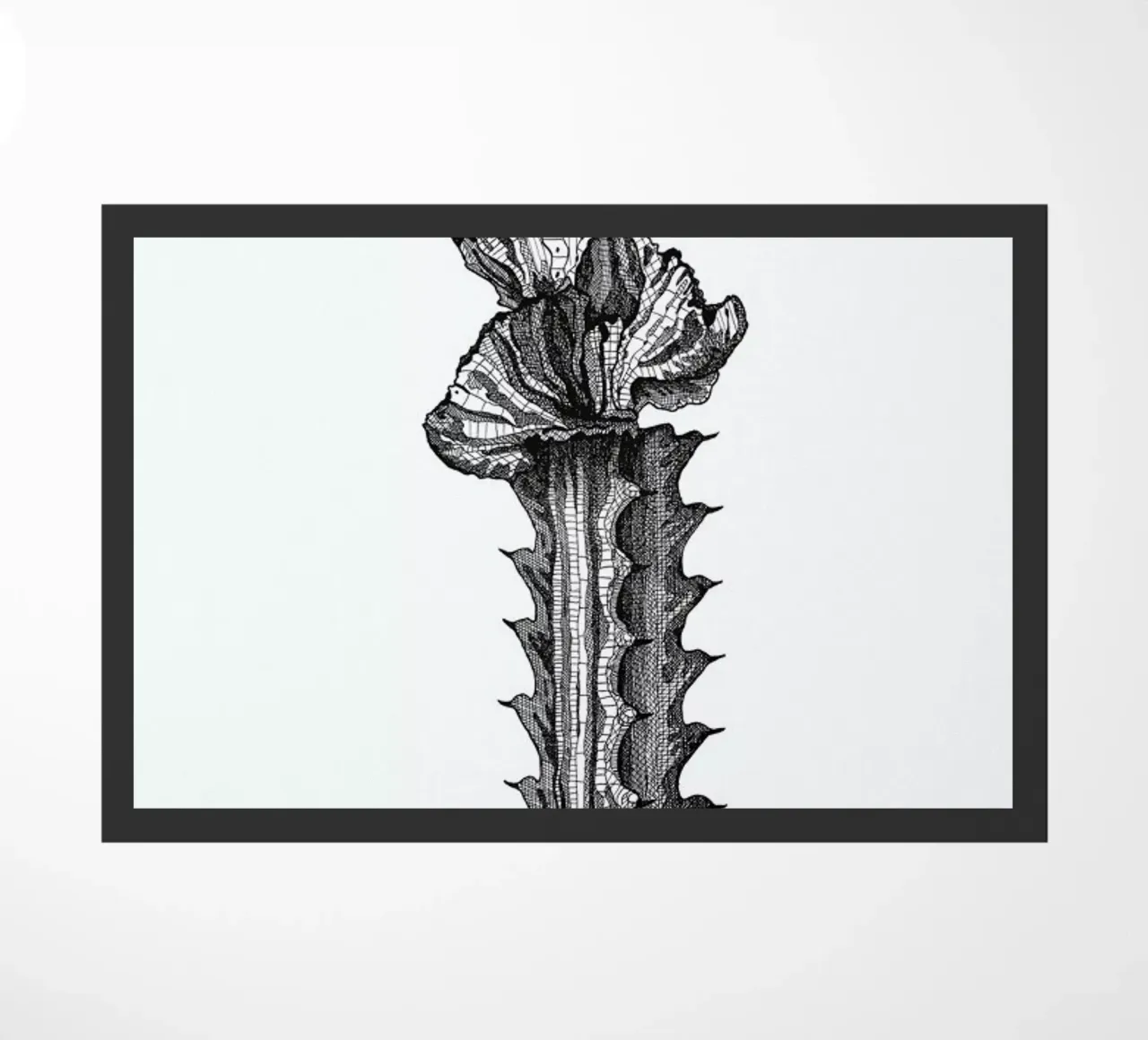 Orchid Cactus doormat by Pen & Ink