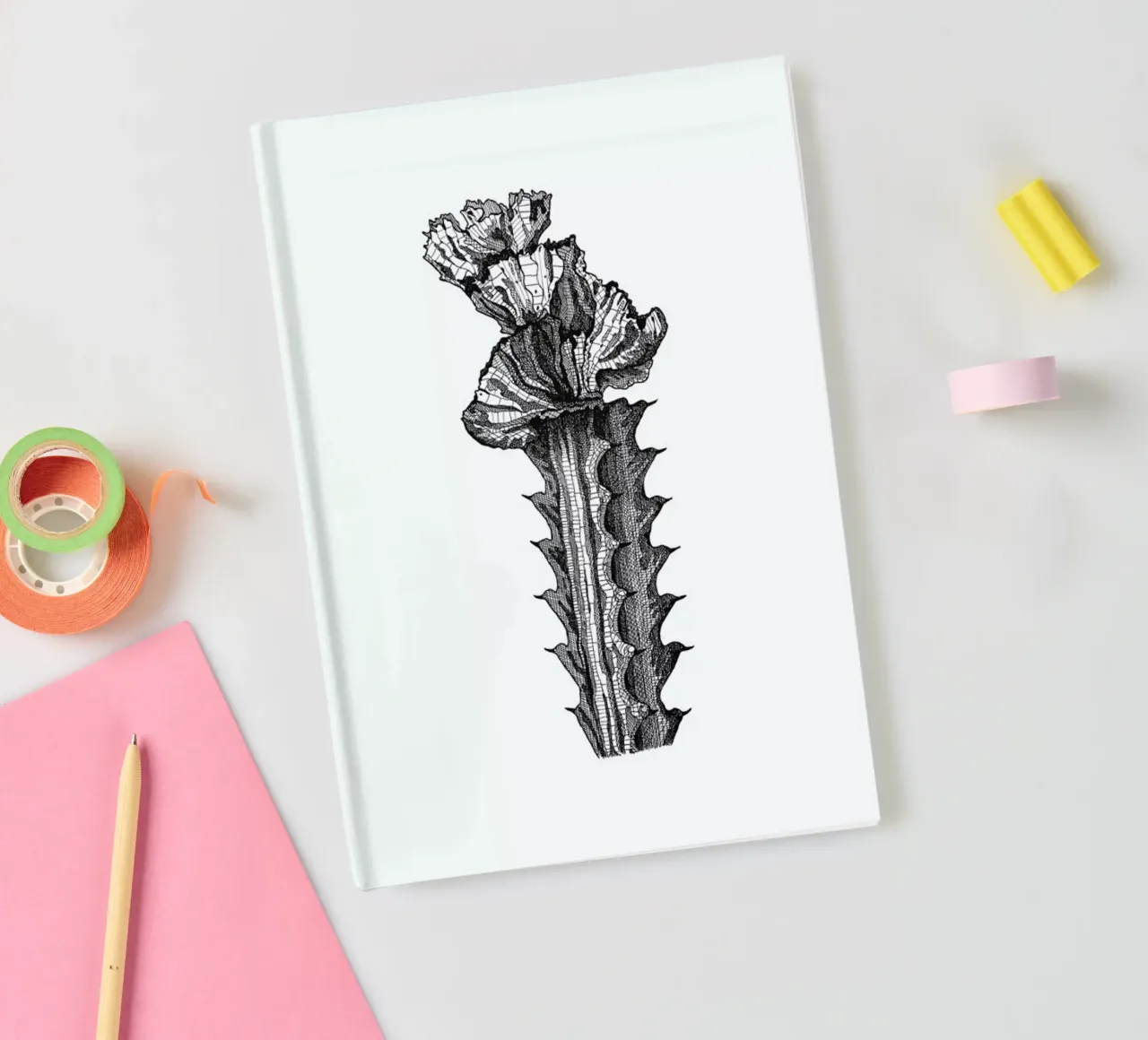Orchid Cactus notebook by Pen & Ink