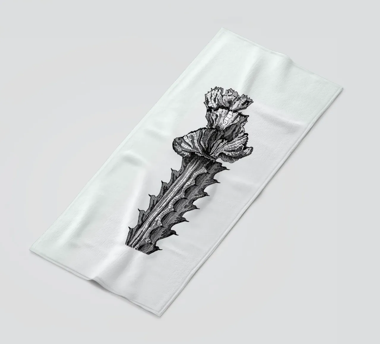 Orchid Cactus beach towel by Pen & Ink