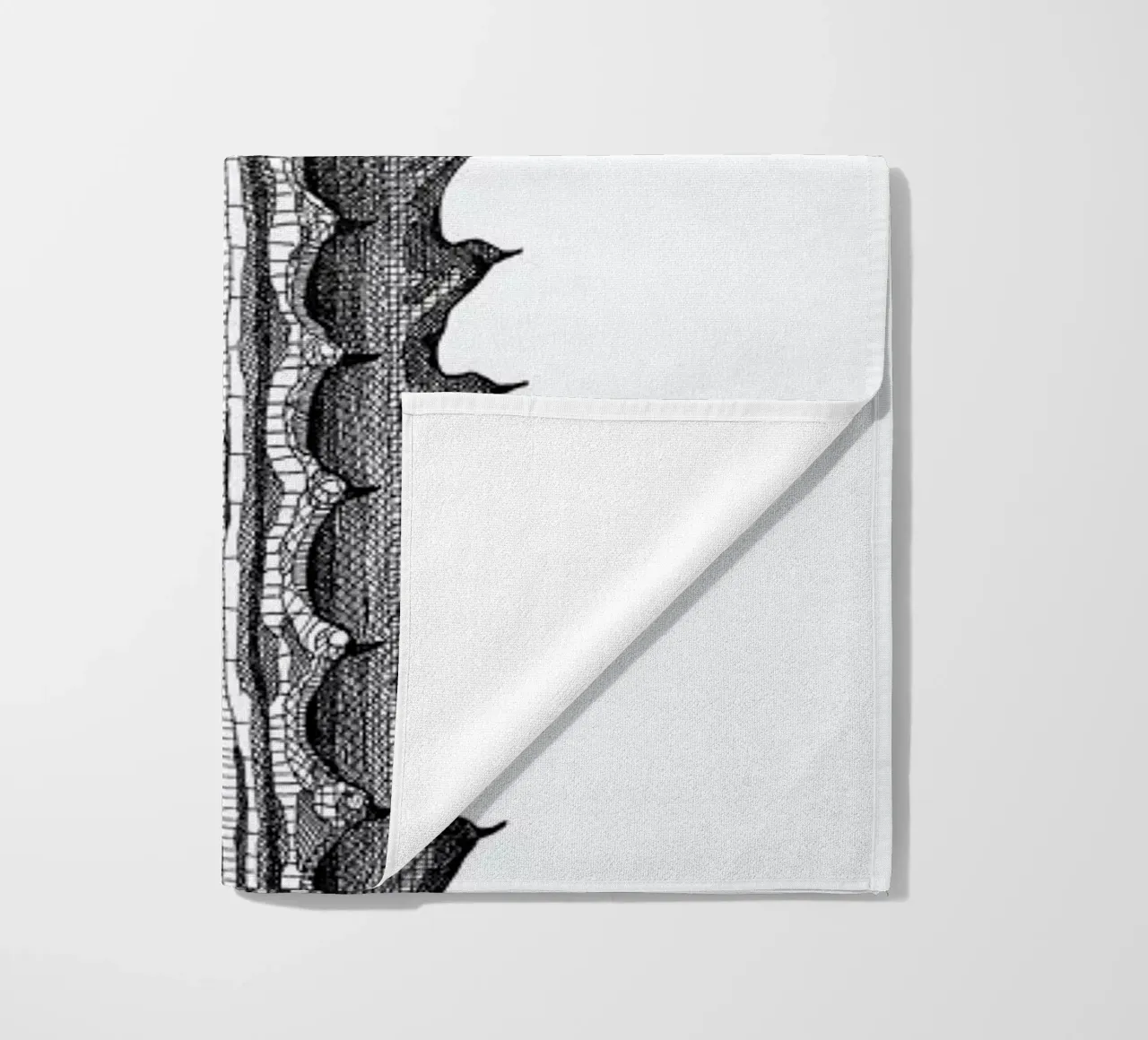 Orchid Cactus beach towel by Pen & Ink