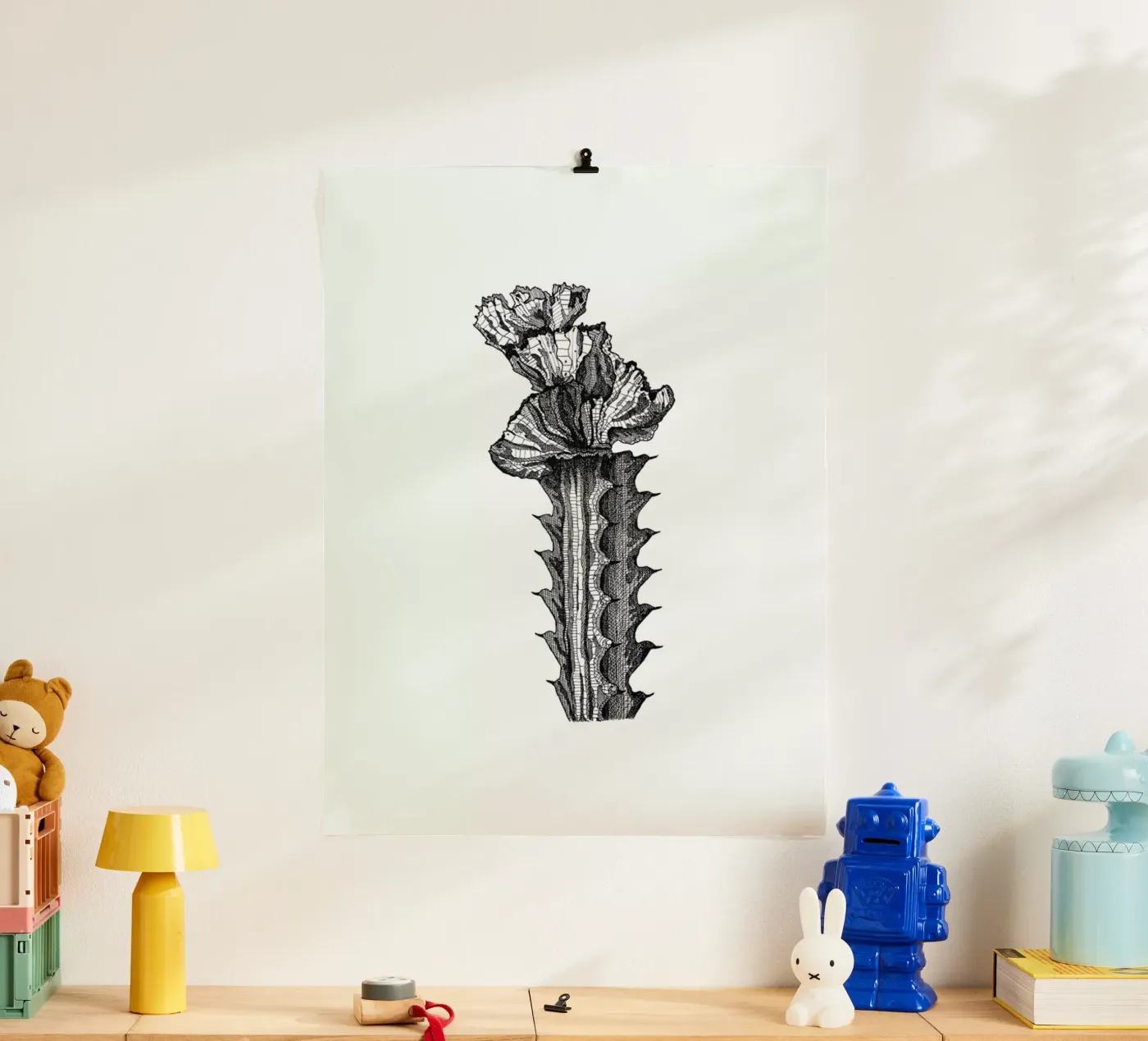 Orchid Cactus poster da Pen & Ink