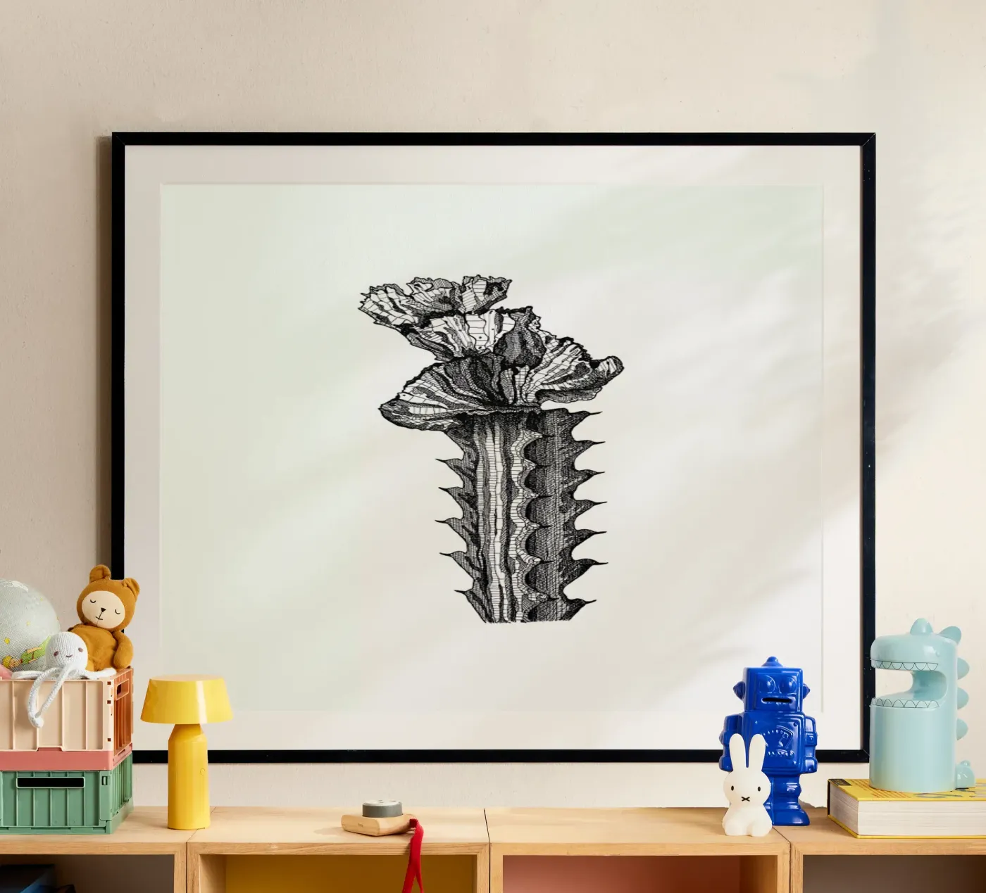 Orchid Cactus poster da Pen & Ink