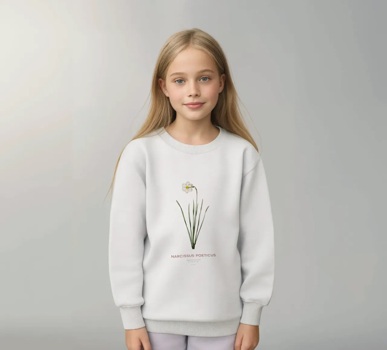 Narciso poetico o Narcissus poeticus felpa bambino da Vintagrafica