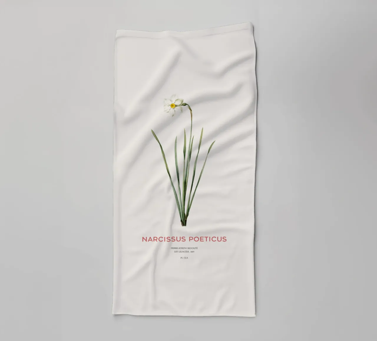 Narciso poetico o Narcissus poeticus asciugamano da bagno da Vintagrafica