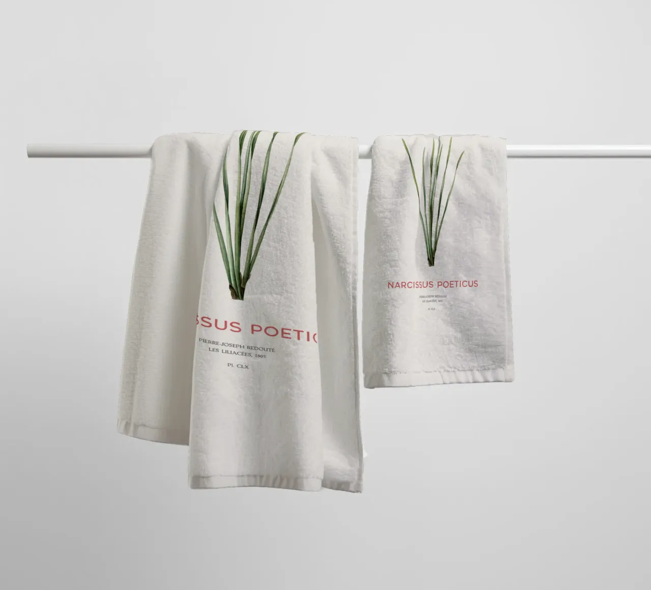 Narciso poetico o Narcissus poeticus asciugamano da bagno da Vintagrafica