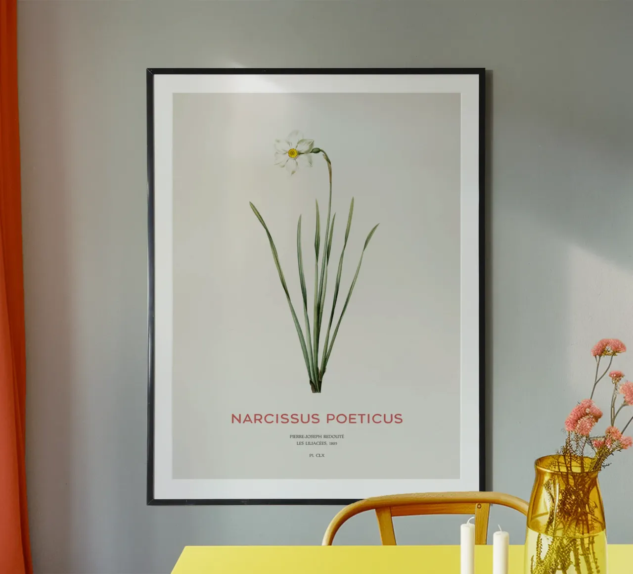 Narciso poetico o Narcissus poeticus poster da Vintagrafica