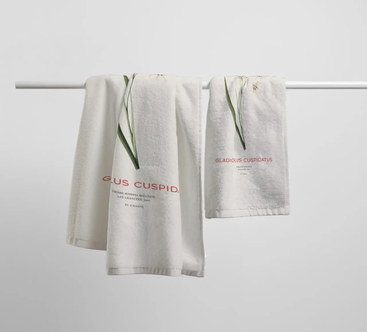 Wilde Gladiole oder Gladiolus cuspidatus Handtuch von Vintagrafica