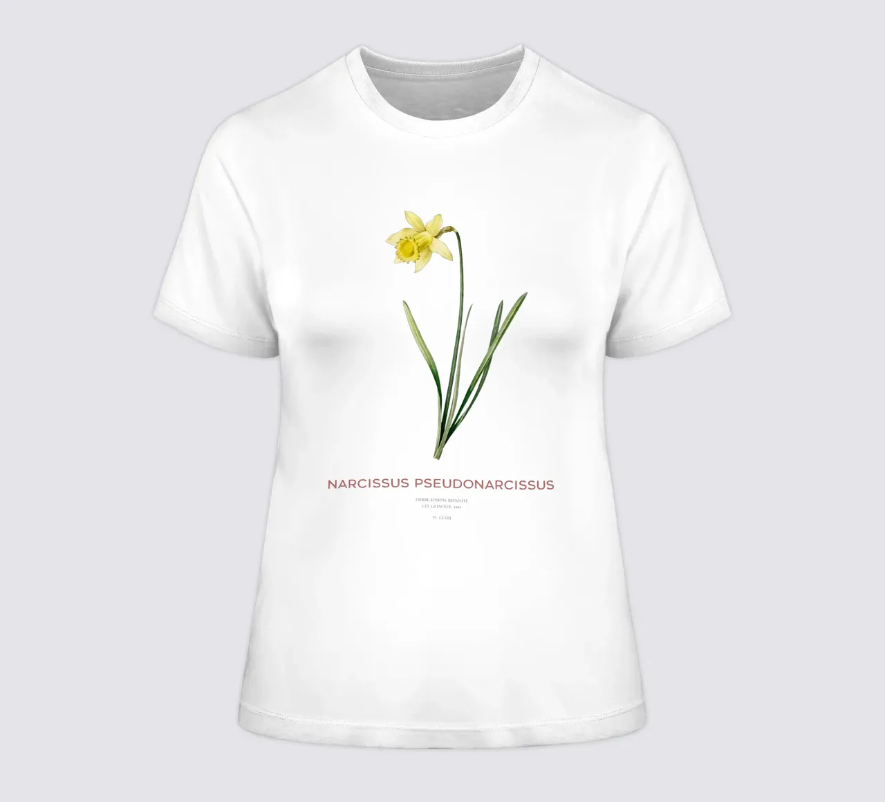 Giglio della quaresima o Narcissus pseudonarcissus t-shirt da donna da Vintagrafica