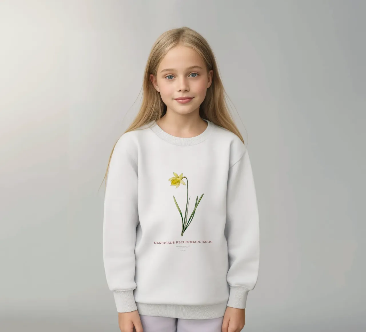Fastenlilie oder Narcissus pseudonarcissus Kinder Sweatshirt von Vintagrafica