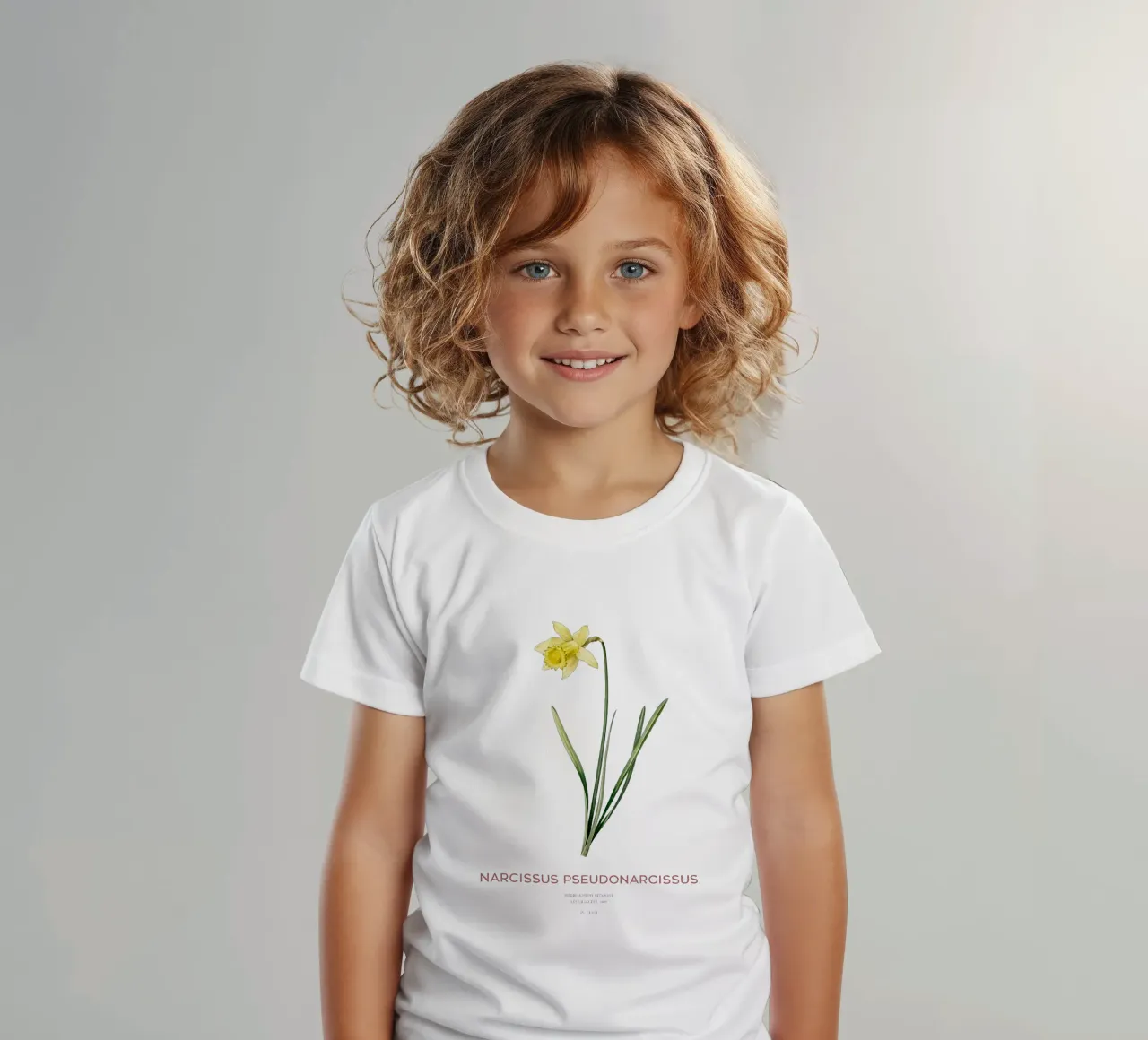 Fastenlilie oder Narcissus pseudonarcissus Kinder T-Shirt von Vintagrafica