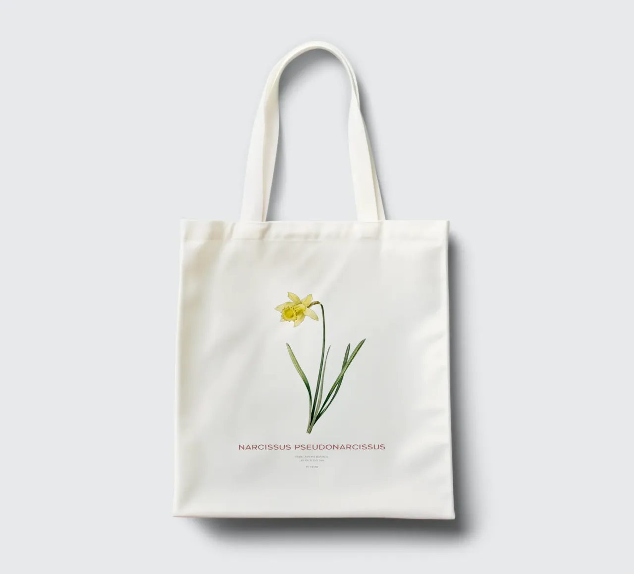 Fastenlilie oder Narcissus pseudonarcissus Jutebeutel von Vintagrafica