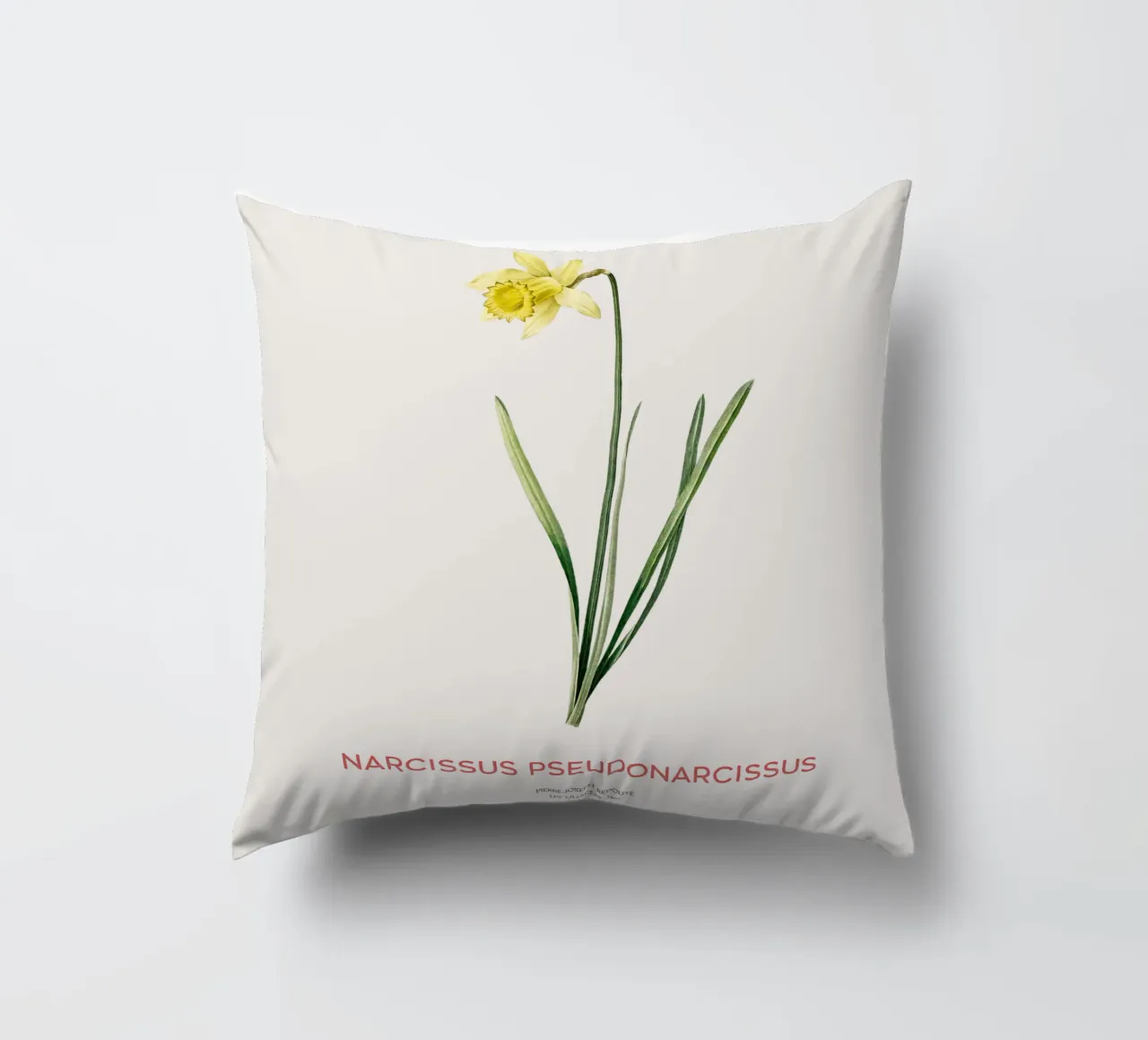 Giglio della quaresima o Narcissus pseudonarcissus cuscino da Vintagrafica