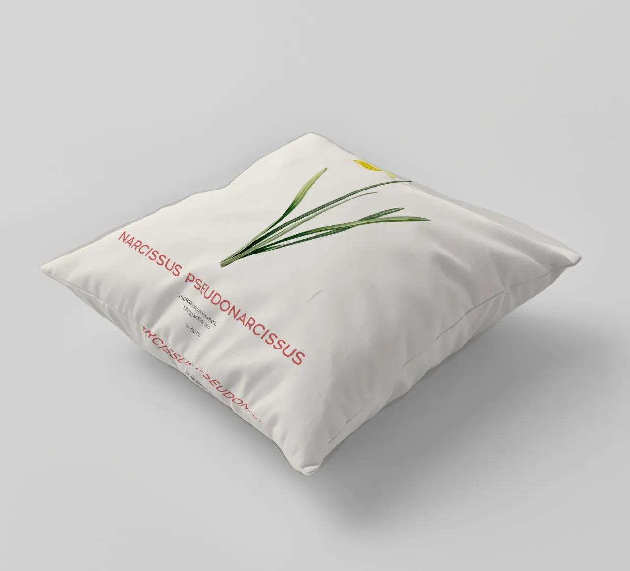 Giglio della quaresima o Narcissus pseudonarcissus cuscino da Vintagrafica
