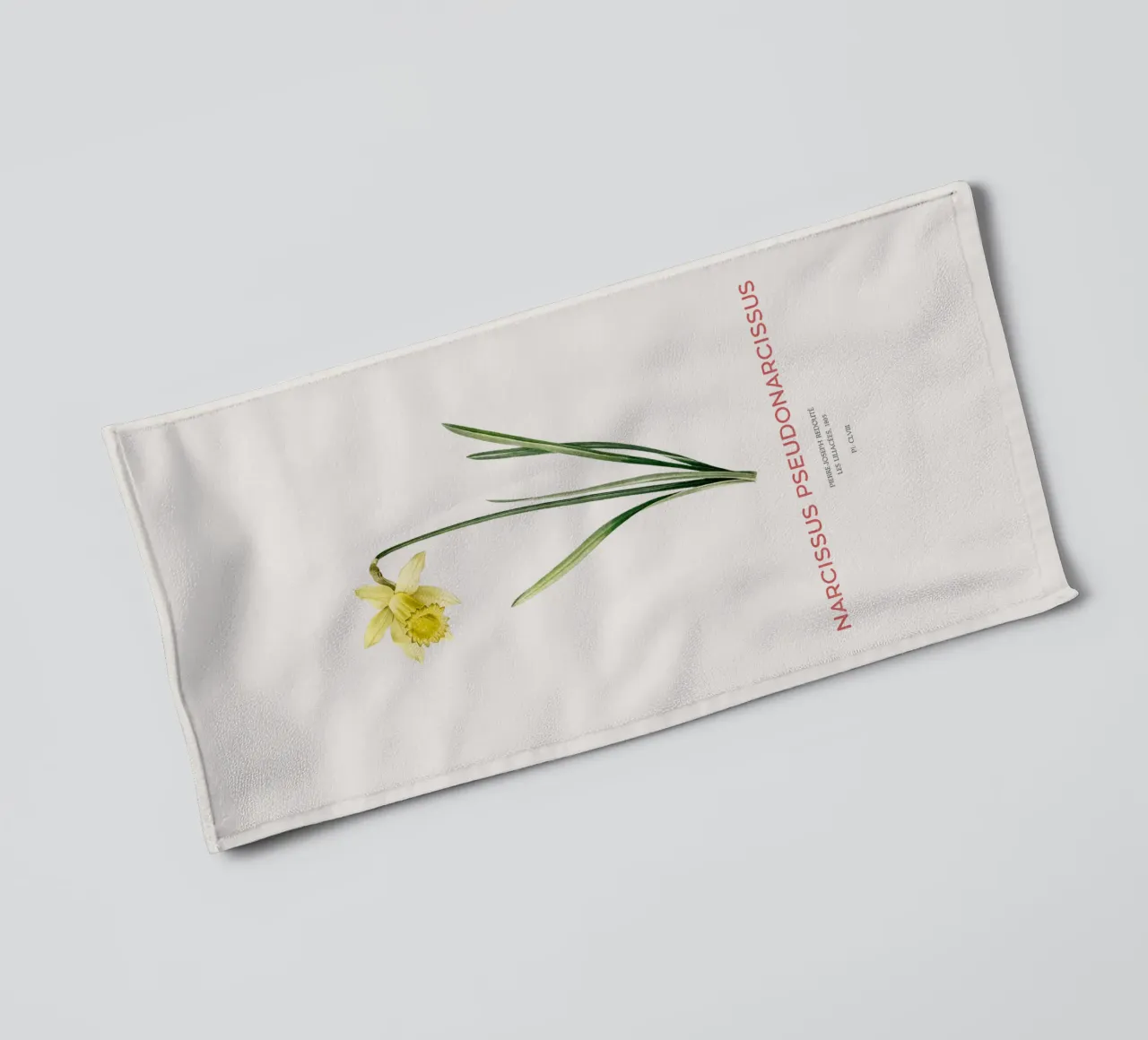 Fastenlilie oder Narcissus pseudonarcissus Handtuch von Vintagrafica