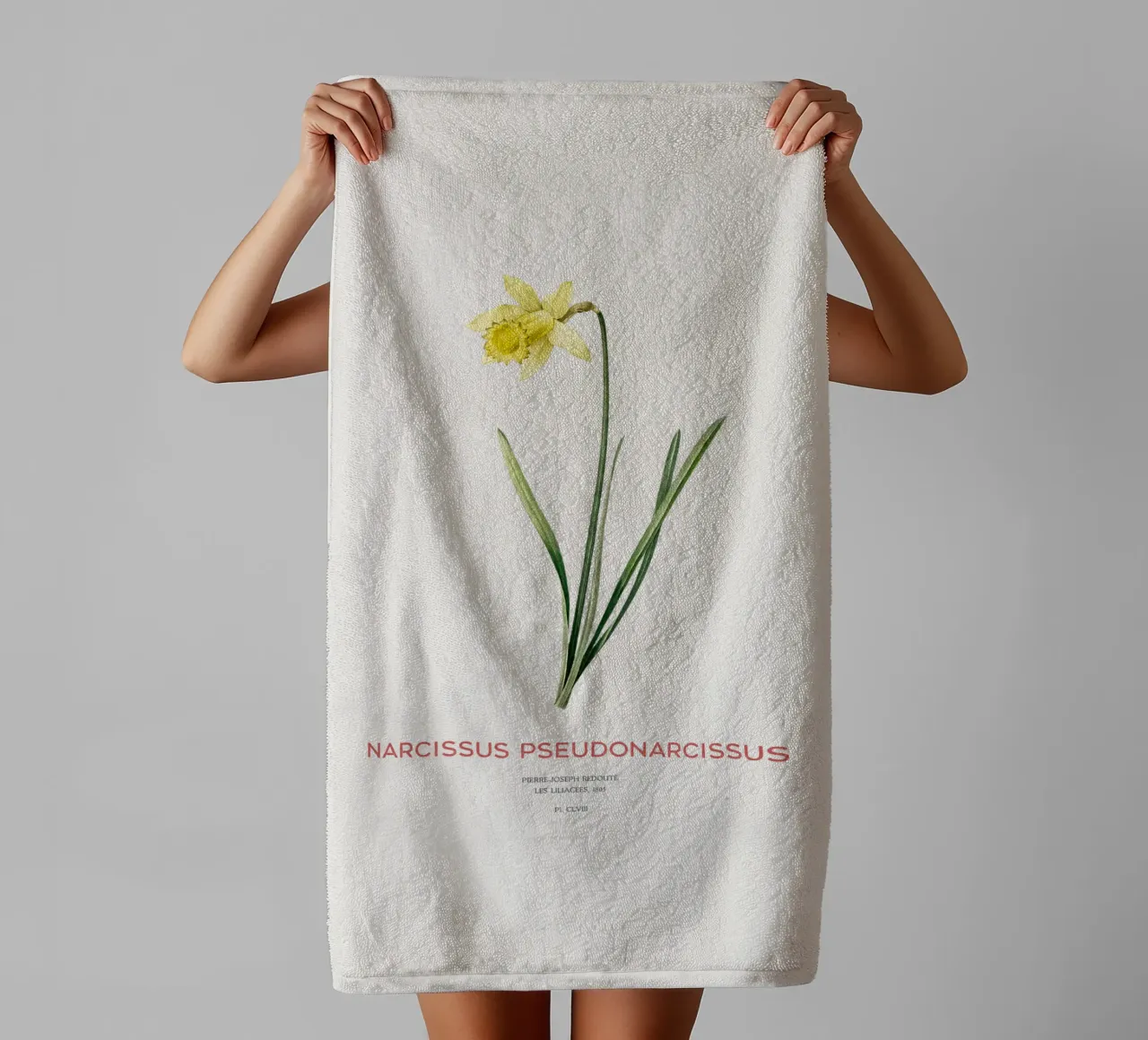 Fastenlilie oder Narcissus pseudonarcissus Handtuch von Vintagrafica