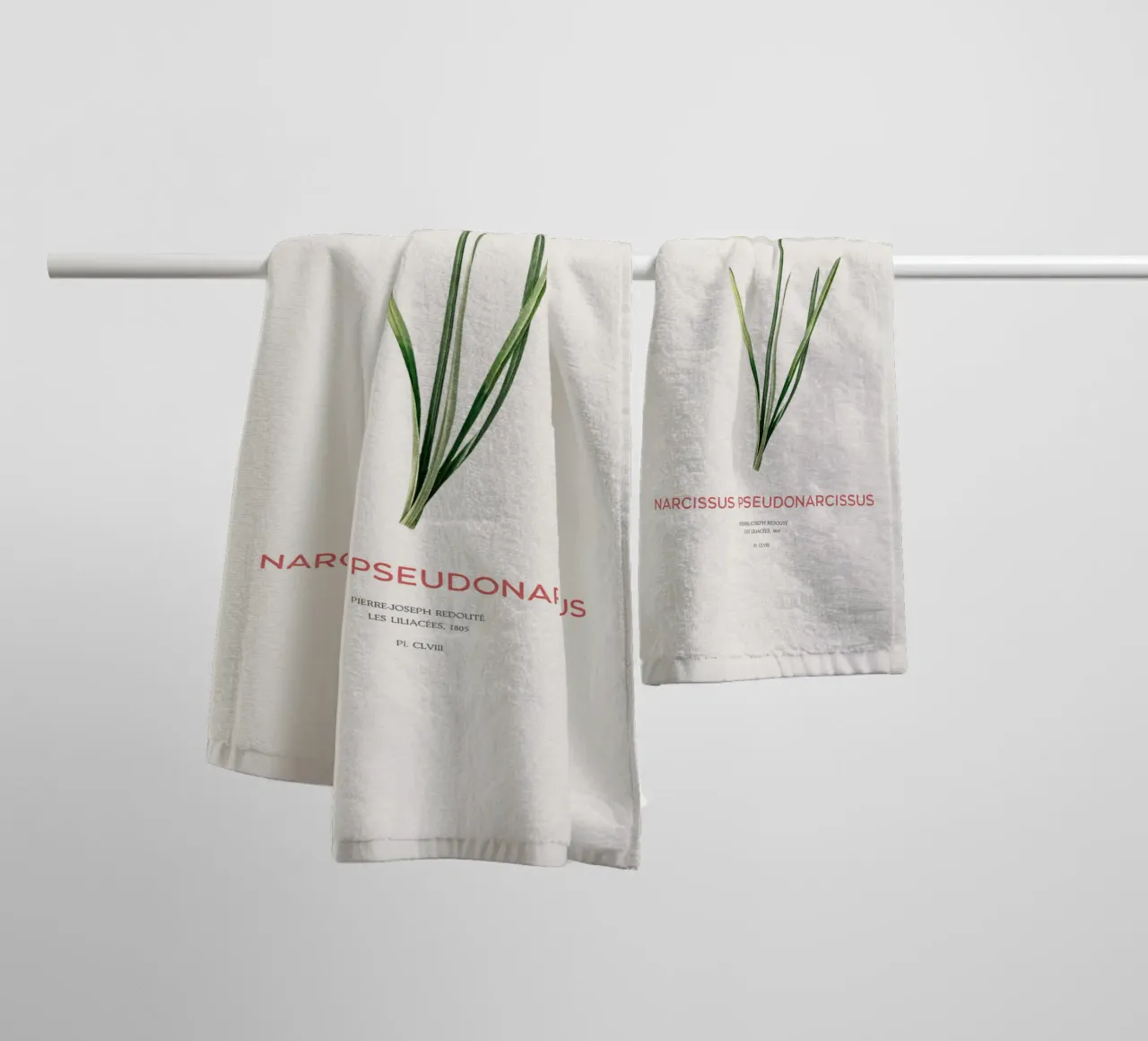 Fastenlilie oder Narcissus pseudonarcissus Handtuch von Vintagrafica