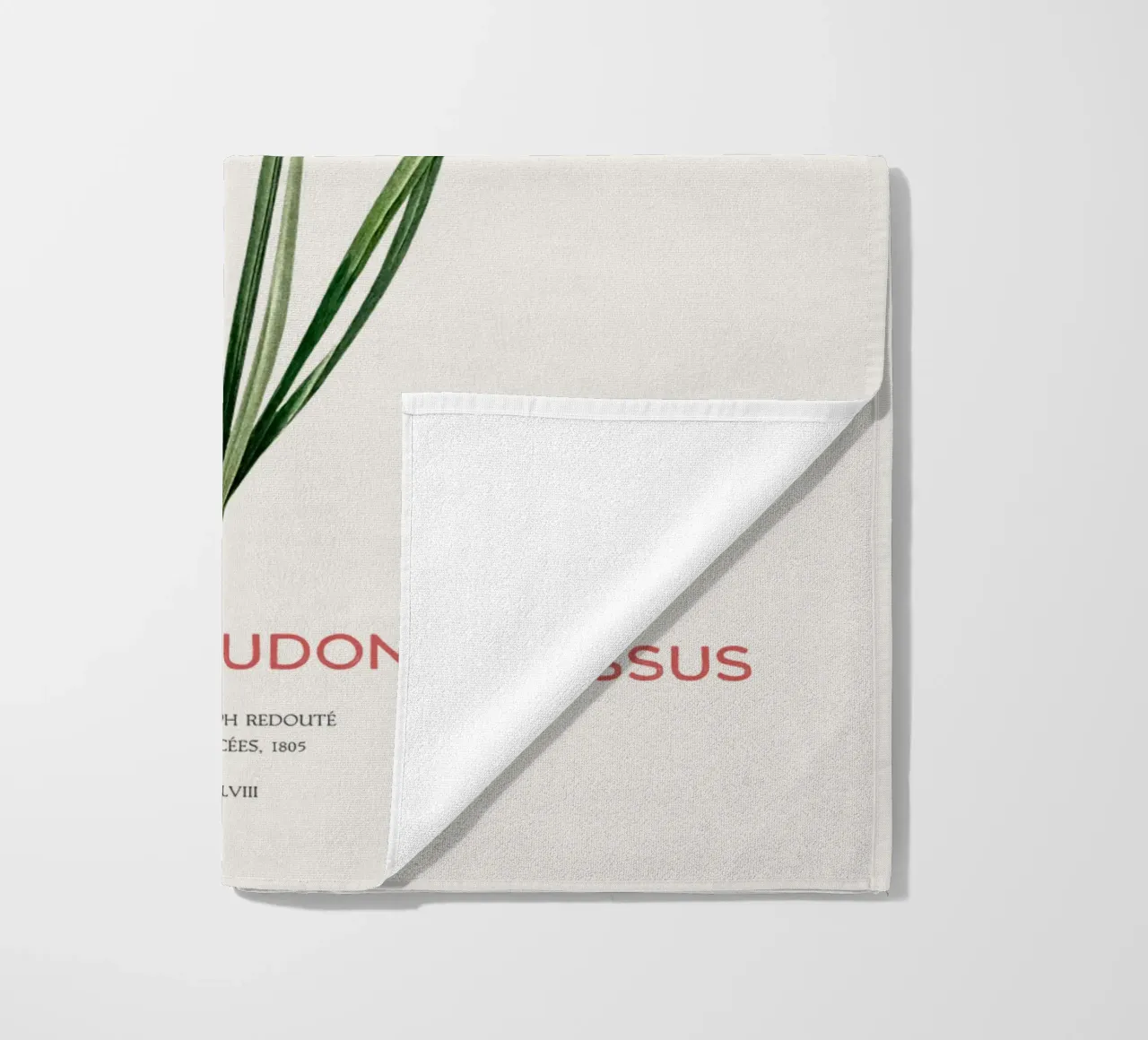 Fastenlilie oder Narcissus pseudonarcissus Strandtuch von Vintagrafica