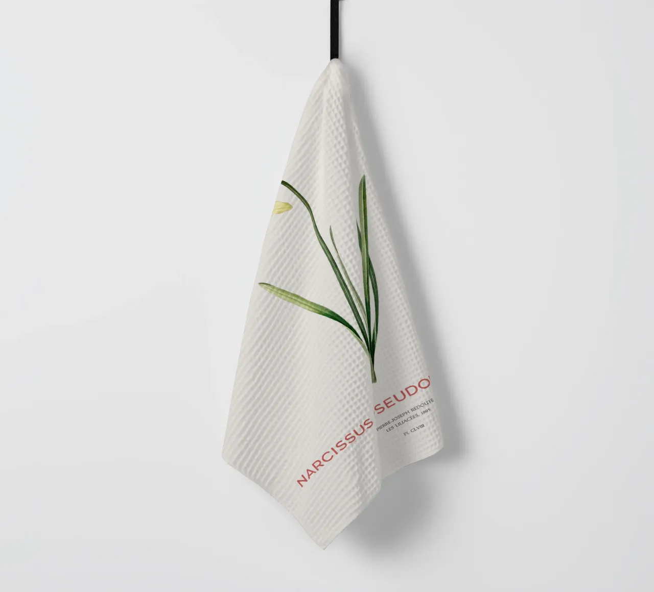 Fastenlilie oder Narcissus pseudonarcissus Geschirrtuch von Vintagrafica