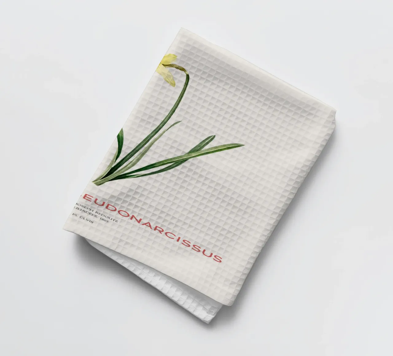 Fastenlilie oder Narcissus pseudonarcissus Geschirrtuch von Vintagrafica