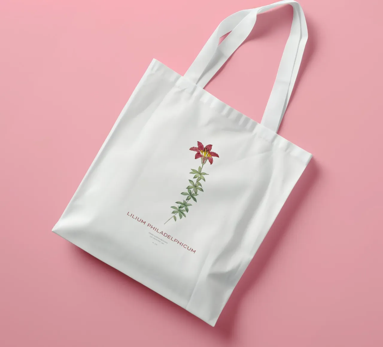 Giglio di Filadelfia o Lilium philadelphicum borsa in juta da Vintagrafica