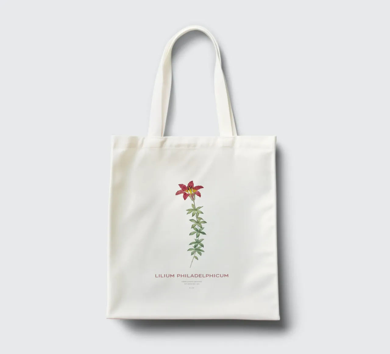 Giglio di Filadelfia o Lilium philadelphicum borsa in juta da Vintagrafica