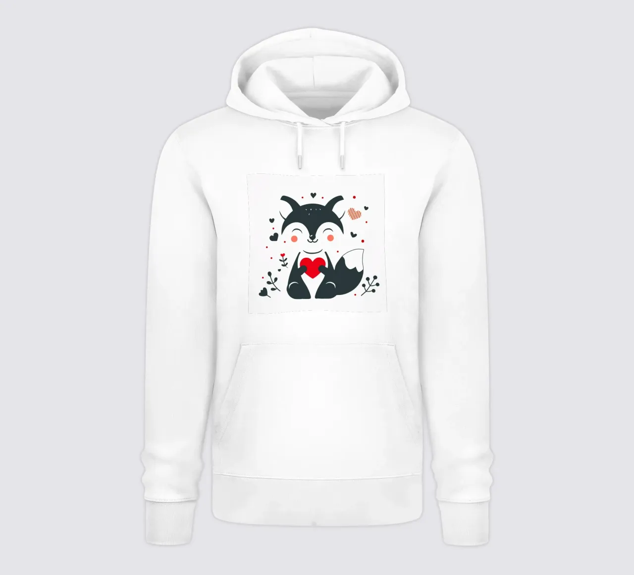 Una simpatica volpe con un cuore - Un momento di San Valentino pieno d'amore felpa con cappuccio da namosh