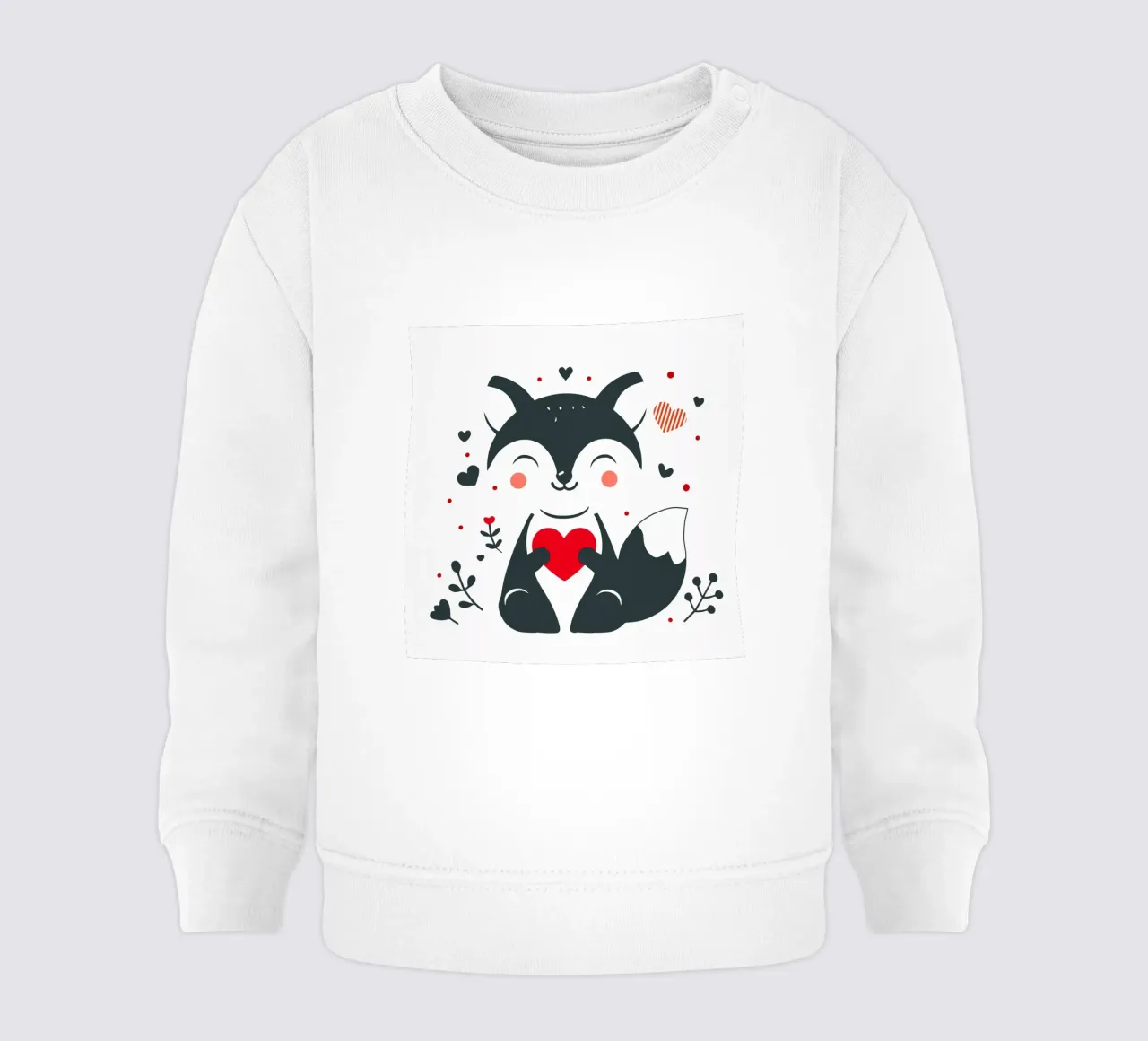 Una simpatica volpe con un cuore - Un momento di San Valentino pieno d'amore felpa neonato da namosh