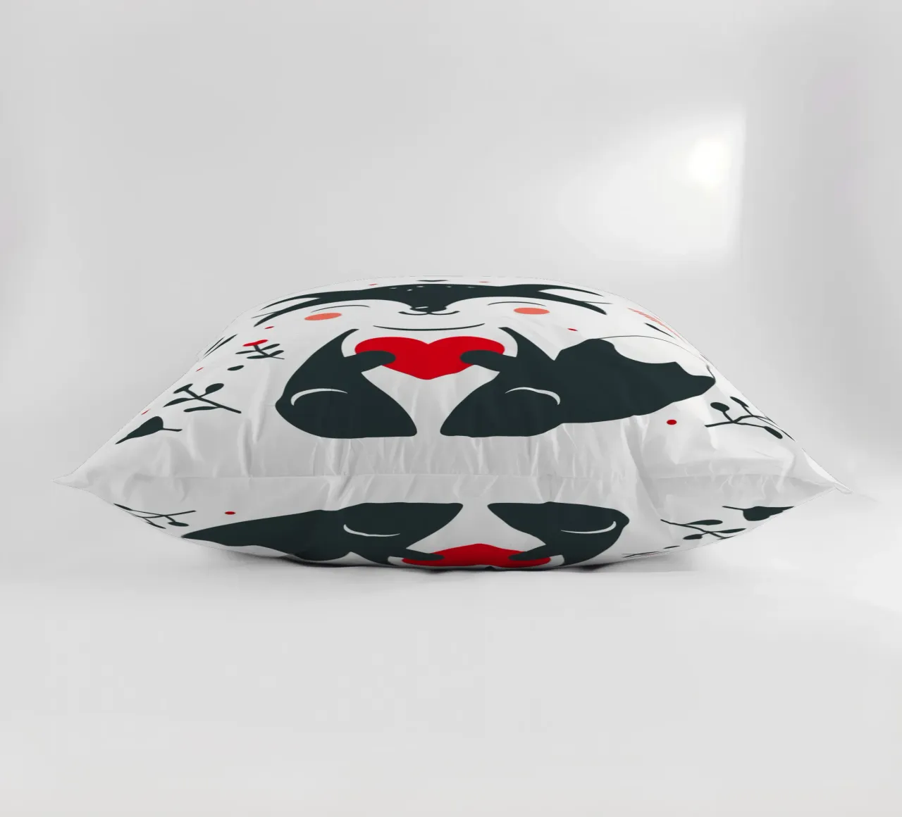 Una simpatica volpe con un cuore - Un momento di San Valentino pieno d'amore cuscino da namosh