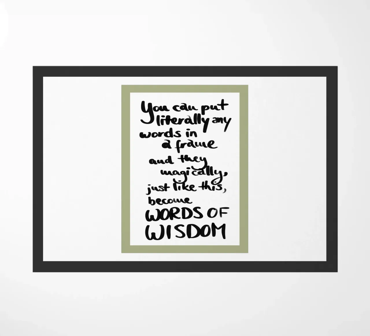 framed 1 doormat by words-in-frames