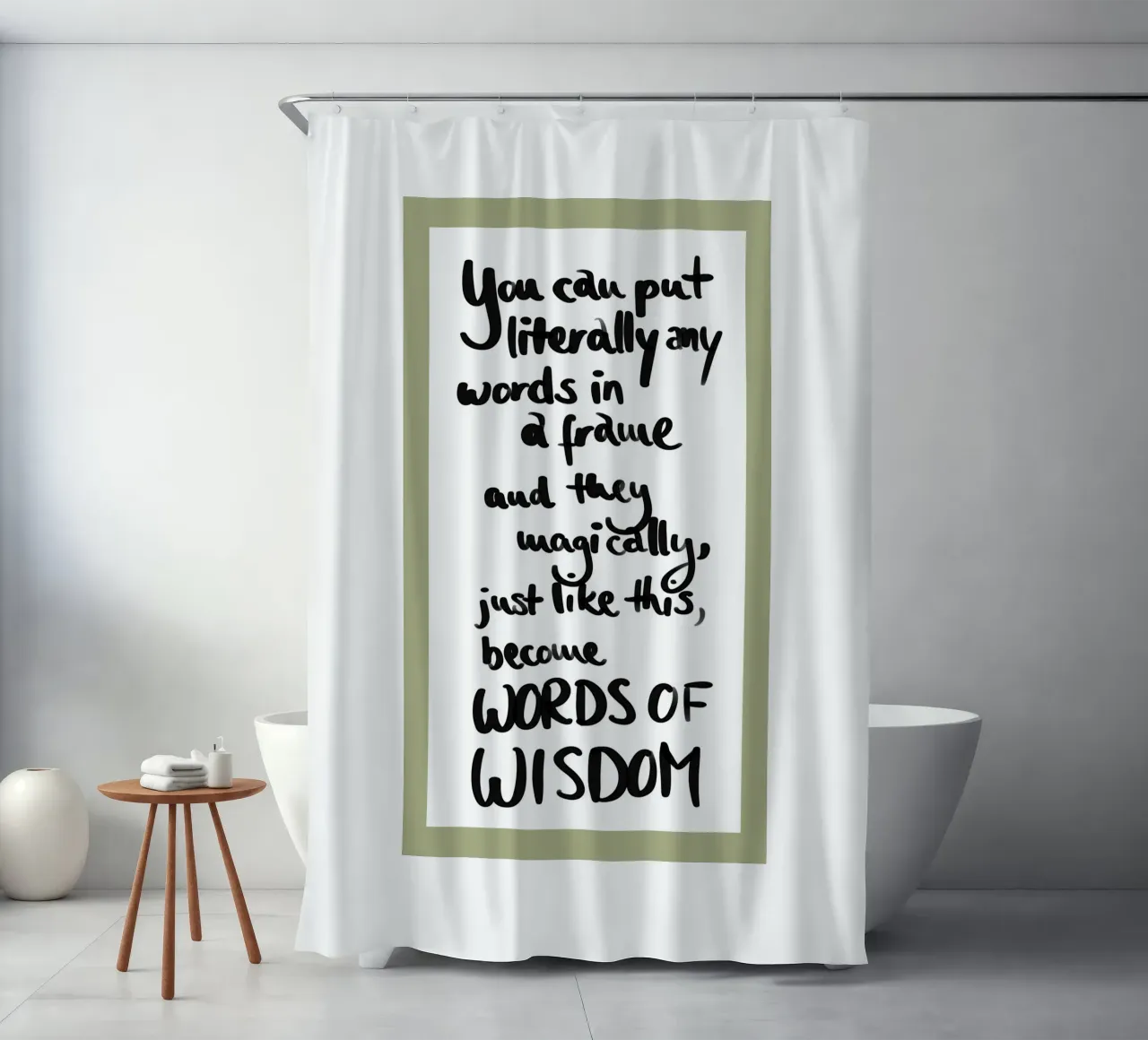 gerahmt 1 Duschvorhang von words-in-frames