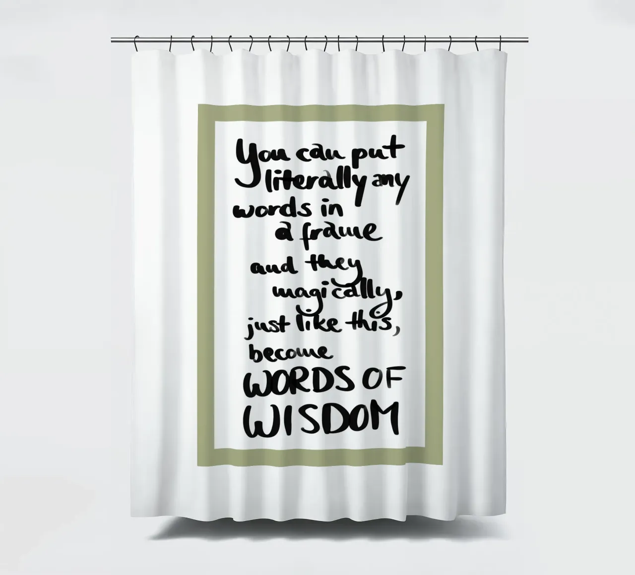 gerahmt 1 Duschvorhang von words-in-frames
