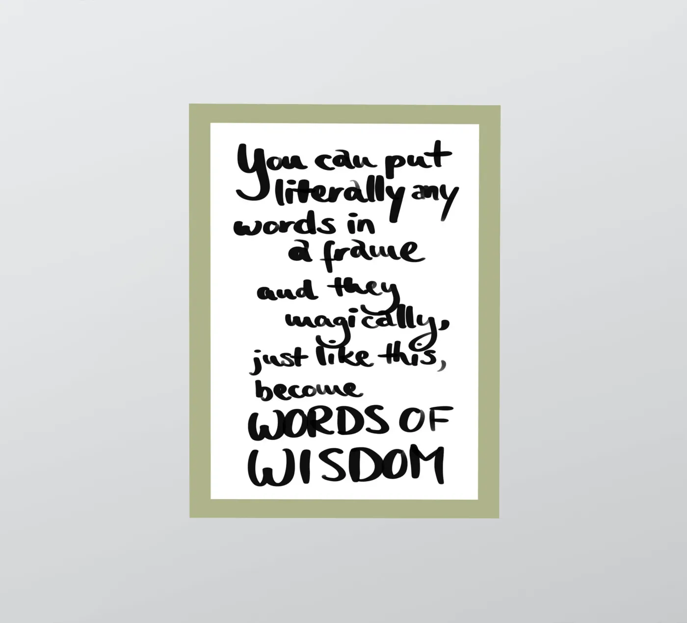 framed 1 sticker by words-in-frames
