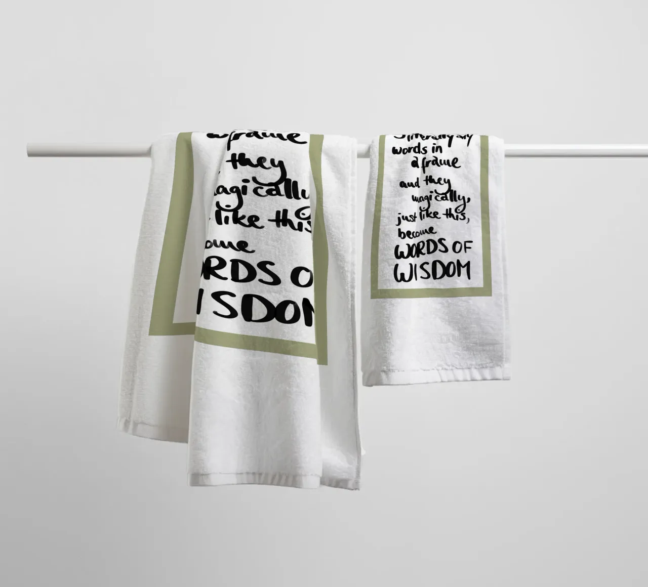 framed 1 towel by words-in-frames